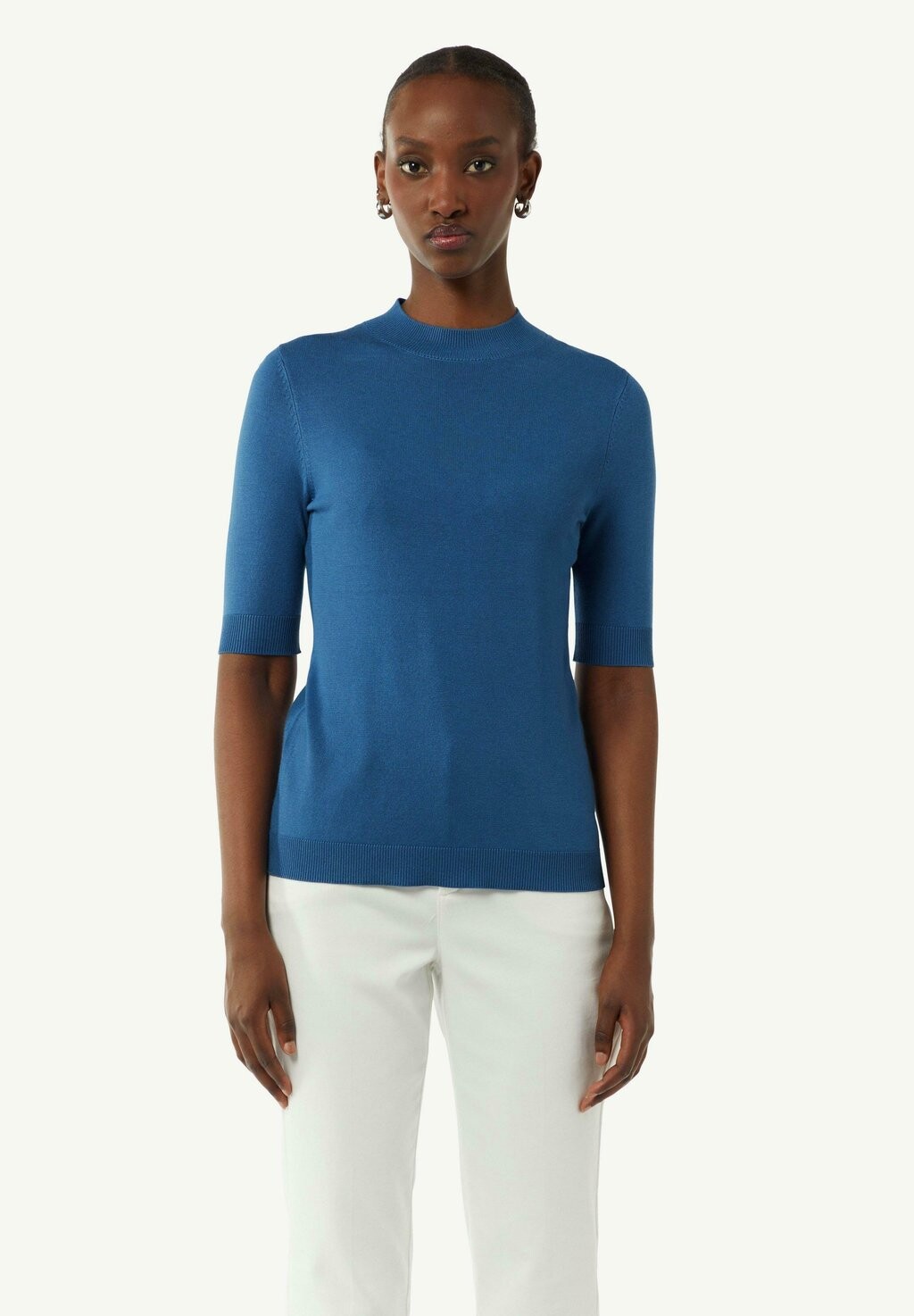 Базовая футболка comma, синий 
Базовая футболка comma, синий