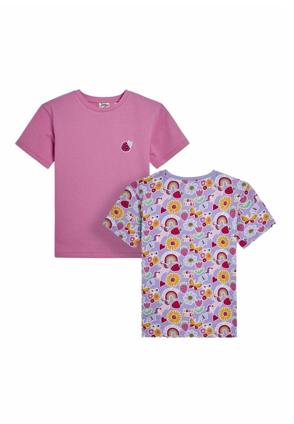 Футболка с принтом REGULAR FIT-CLASSIC CREW NECK 2 PACK JoJo Maman Bébé, фуксия 
Футболка с принтом REGULAR FIT-CLASSIC CREW NECK 2 PACK JoJo Maman Bébé, фуксия