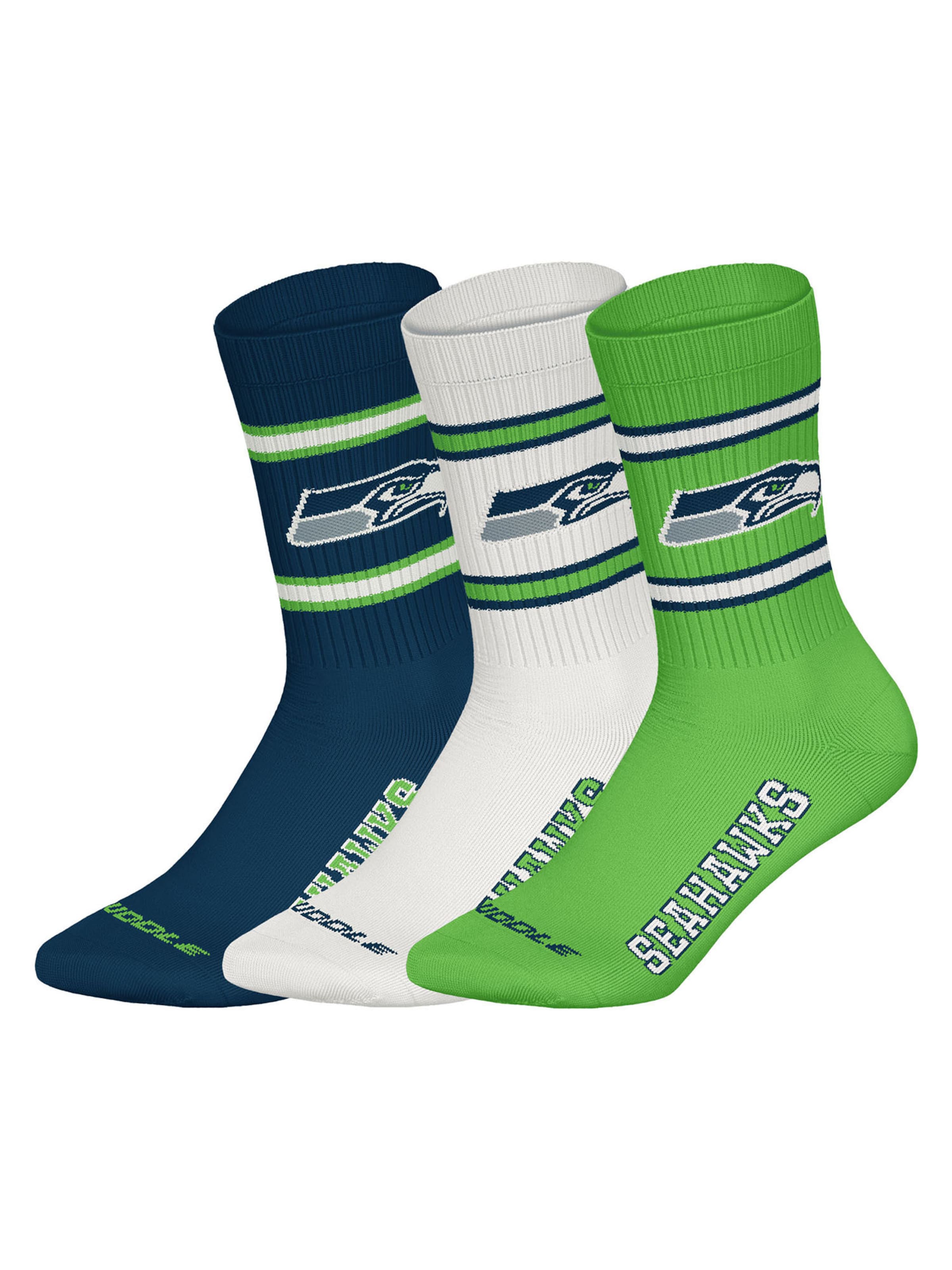 Huddle Носки 'NFL Seattle Seahawks Crew' в цвете Navy, Lime, White
Huddle Носки 'NFL Seattle Seahawks Crew' в цвете Navy, Lime, White