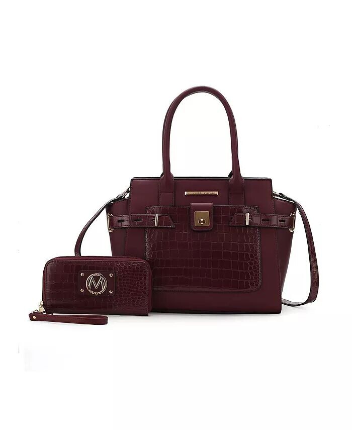 Сумка-саквояж с тиснением под кожу крокодила Isla от Mia K Mkf Collection, фиолетовый
Сумка-саквояж с тиснением под кожу крокодила Isla от Mia K Mkf Collection, фиолетовый