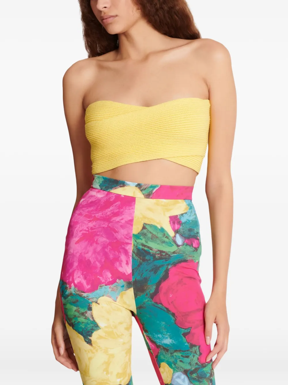 Спортивный топ на молнии Balmain, желтый
Спортивный топ на молнии Balmain, желтый