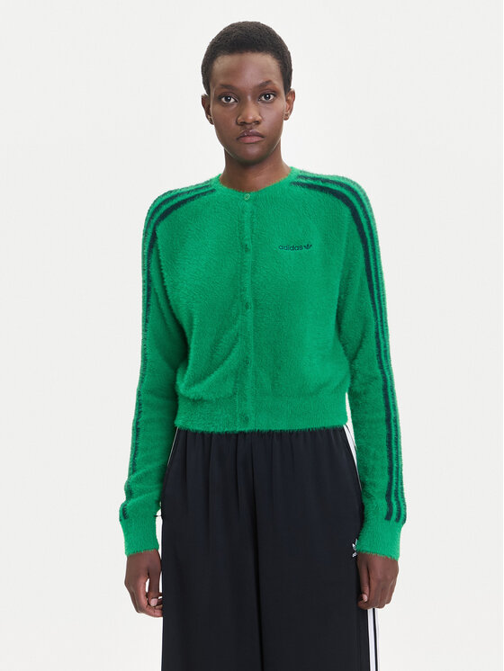 Кардиган regular fit Fluffy JW5177 Adidas, зелёный 
Кардиган regular fit Fluffy JW5177 Adidas, зелёный
