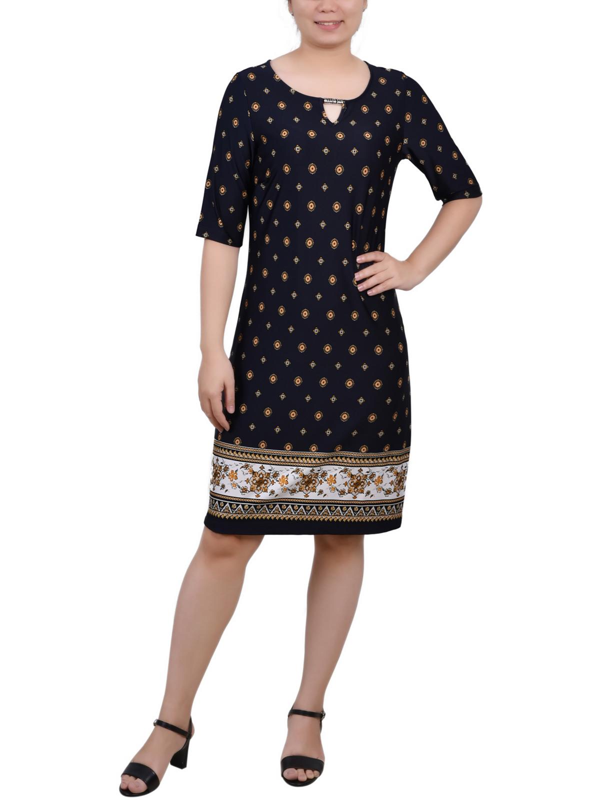 Платье-трапеция из джерси с принтом для женщин Petites NY Collection, цвет navy floral
Платье-трапеция из джерси с принтом для женщин Petites NY Collection, цвет navy floral