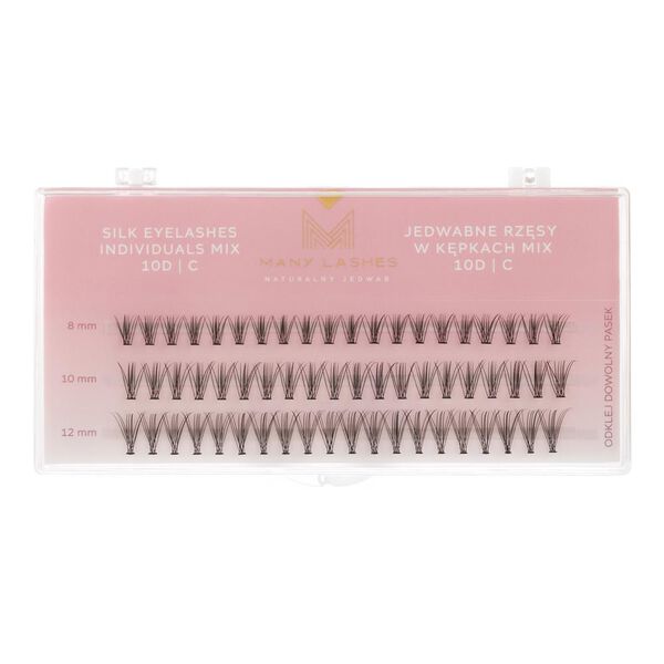 Пучки ресниц - микс длин, изгиб cc, длина 9-11-14 мм, 60 шт./1 упаковка. Many Lashes 10D 
Пучки ресниц - микс длин, изгиб cc, длина 9-11-14 мм, 60 шт./1 упаковка. Many Lashes 10D