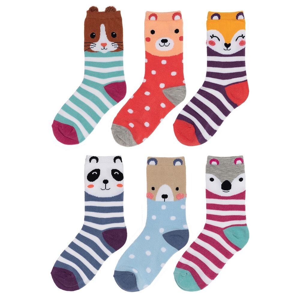 Девочки 4–12 лет SO, 6 пар носков с узором, цвет Critter
Девочки 4–12 лет SO, 6 пар носков с узором, цвет Critter