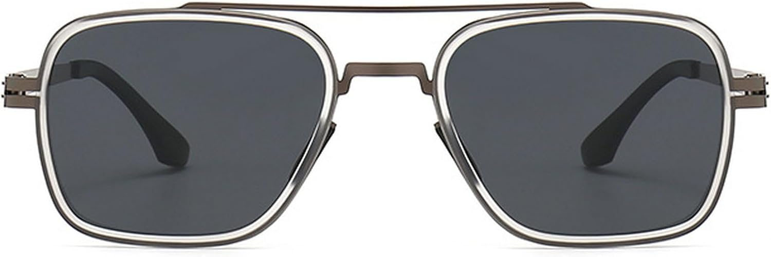 Поляризованные солнцезащитные очки для мужчин, ретро, металлические квадратные солнцезащитные очки с двойной перемычкой, для вождения, зеленые и черные, UV400 mincl, Clear Black
Поляризованные солнцезащитные очки для мужчин, ретро, металлические квадратные солнцезащитные очки с двойной перемычкой, для вождения, зеленые и черные, UV400 mincl, Clear Black