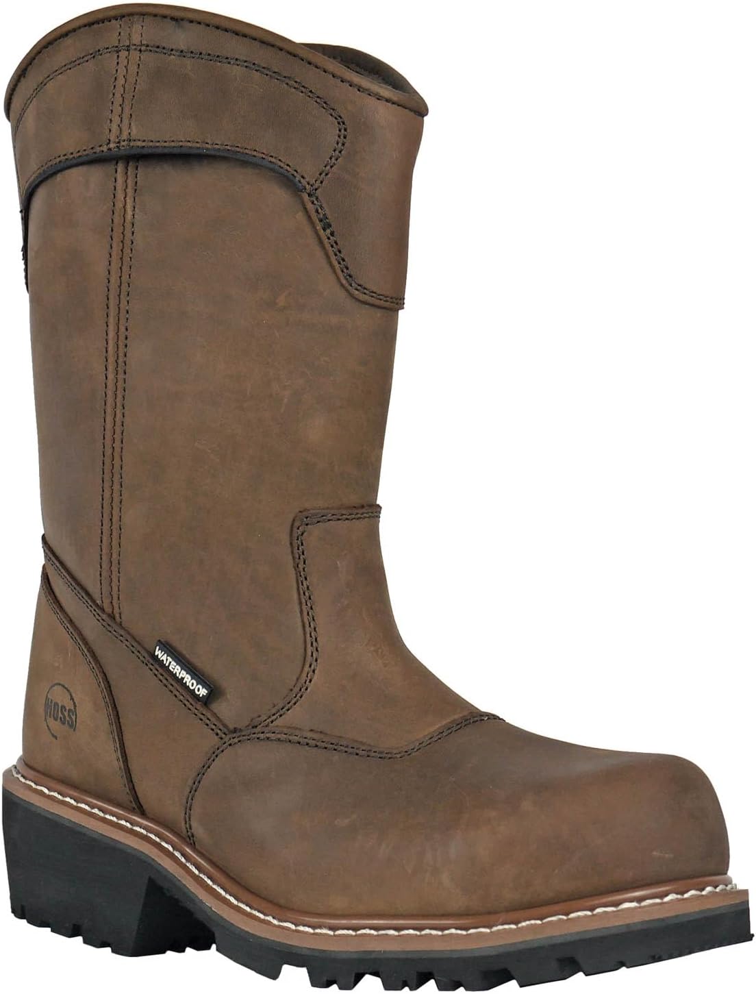 Мужские ботинки HOSS Aspen Logger с композитным носком, защитой от электричества, пробивания и водонепроницаемые, без шнуровки Hoss Boot, коричневый
Мужские ботинки HOSS Aspen Logger с композитным носком, защитой от электричества, пробивания и водонепроницаемые, без шнуровки Hoss Boot, коричневый