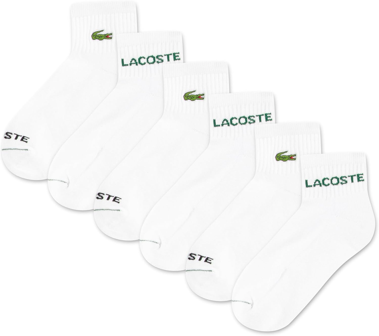 Lacoste мальчики 6-pack повседневные носки, White/Ankle
Lacoste мальчики 6-pack повседневные носки, White/Ankle