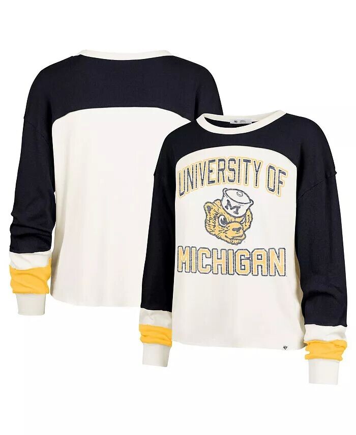 Женская кремовая футболка Michigan Wolverines Double Header Curve Raglan с длинным рукавом '47 Brand
Женская кремовая футболка Michigan Wolverines Double Header Curve Raglan с длинным рукавом '47 Brand