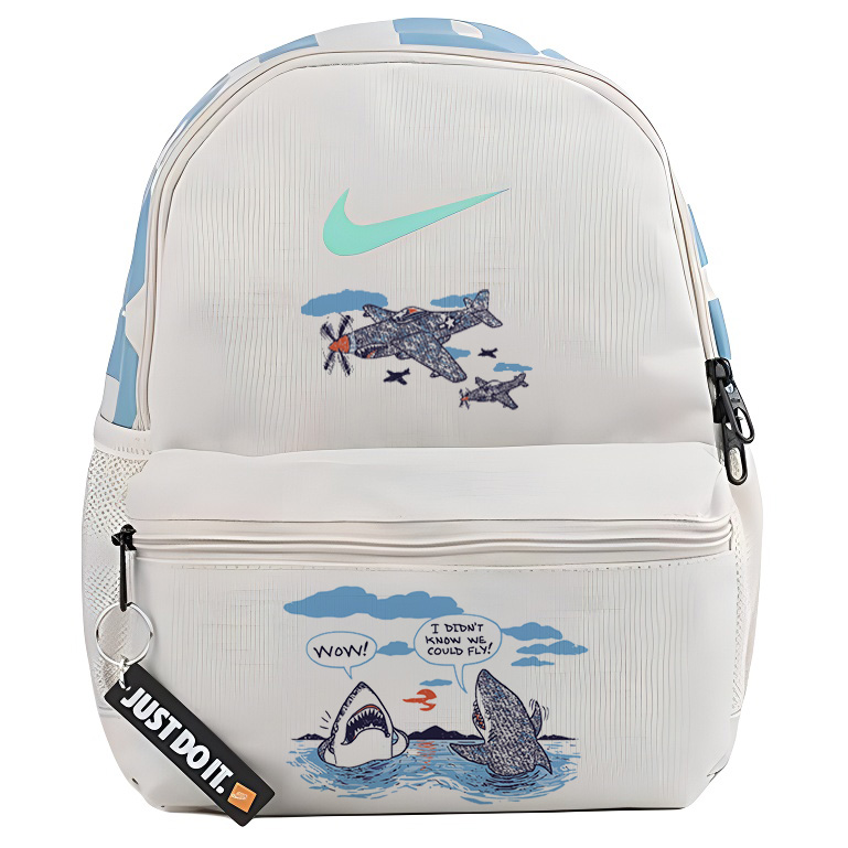 Nike Тканевый рюкзак женский серо-белый, Plane Shark
Nike Тканевый рюкзак женский серо-белый, Plane Shark