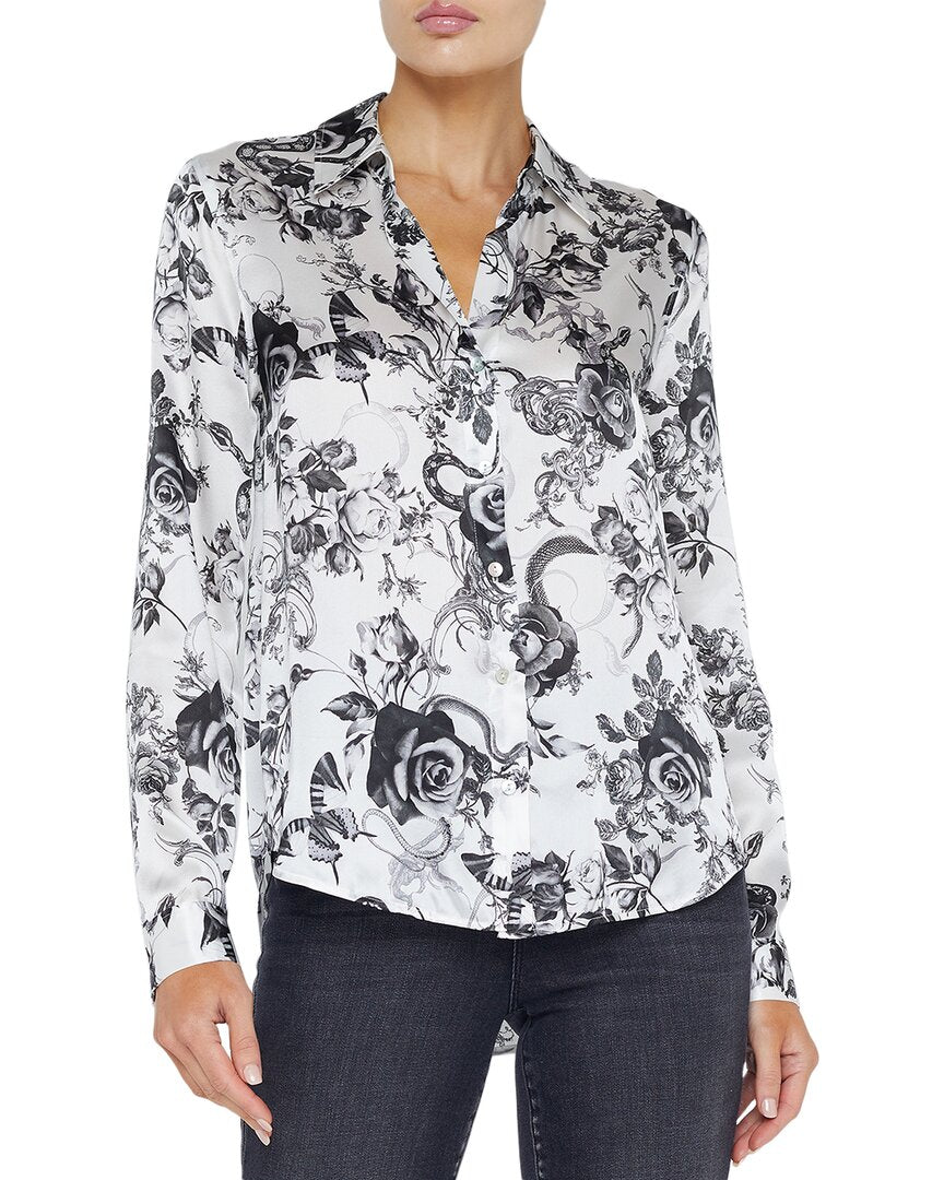 L'AGENCE Блузка Tyler из шелка, белый
L'AGENCE Блузка Tyler из шелка, белый