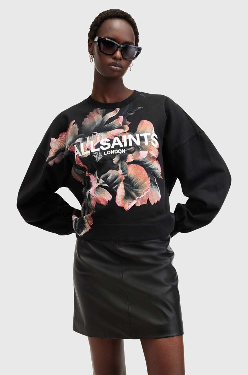 Хлопковая толстовка AllSaints FLEURIR LILA, черный
Хлопковая толстовка AllSaints FLEURIR LILA, черный