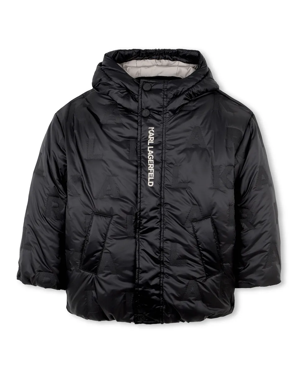 Детское пальто черного цвета с длинными рукавами Karl Lagerfeld Kids
Детское пальто черного цвета с длинными рукавами Karl Lagerfeld Kids