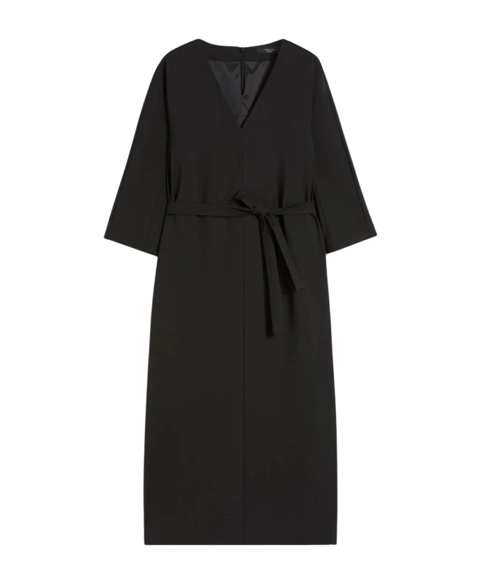 Элегантное шерстяное платье с V-образным вырезом. Weekend Max Mara, черный
Элегантное шерстяное платье с V-образным вырезом. Weekend Max Mara, черный