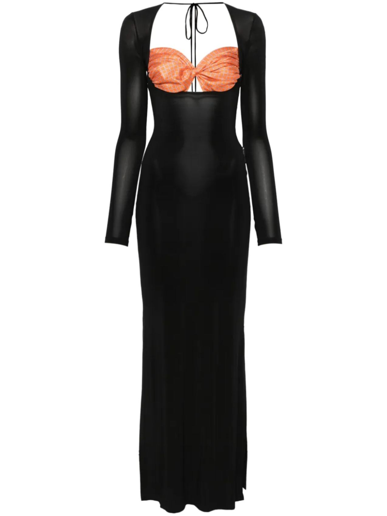 Marine Serre платье макси Regenerated Silk Scarves, черный
Marine Serre платье макси Regenerated Silk Scarves, черный