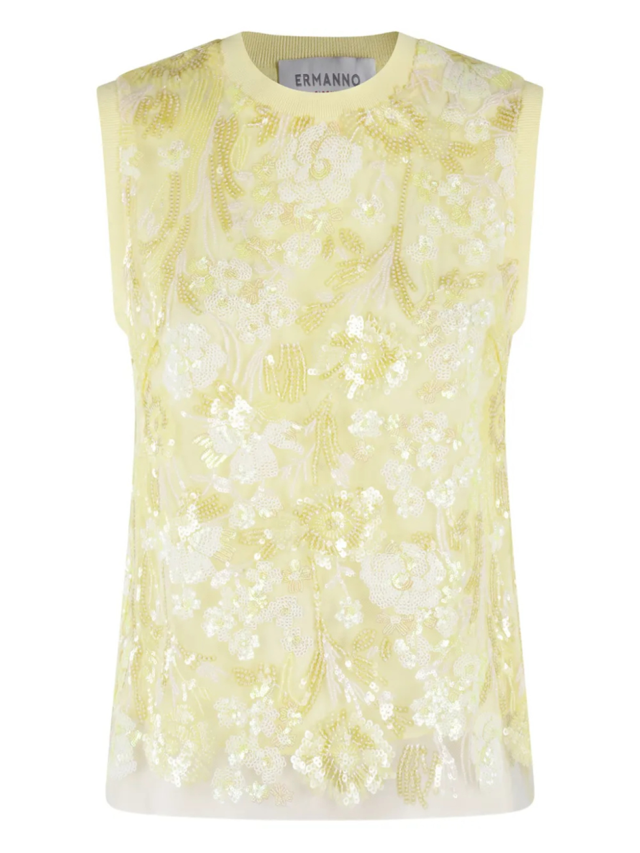 Топ с цветочным узором и пайетками ERMANNO FIRENZE, желтый
Топ с цветочным узором и пайетками ERMANNO FIRENZE, желтый