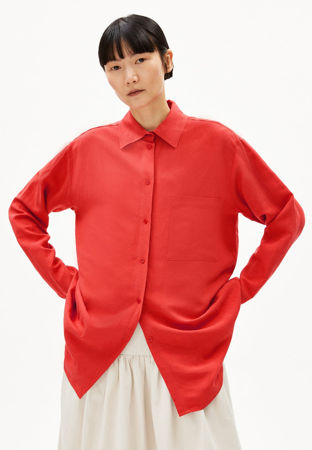 Блузка на пуговицах MAALGAA ARMEDANGELS, коралловый
Блузка на пуговицах MAALGAA ARMEDANGELS, коралловый