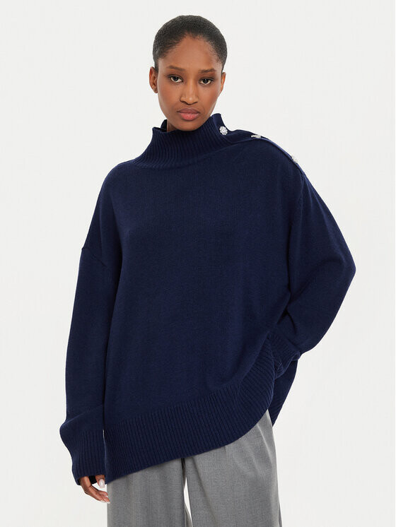 Свитер-Водолазка свободного кроя Kontatto, синий
Свитер-Водолазка свободного кроя Kontatto, синий