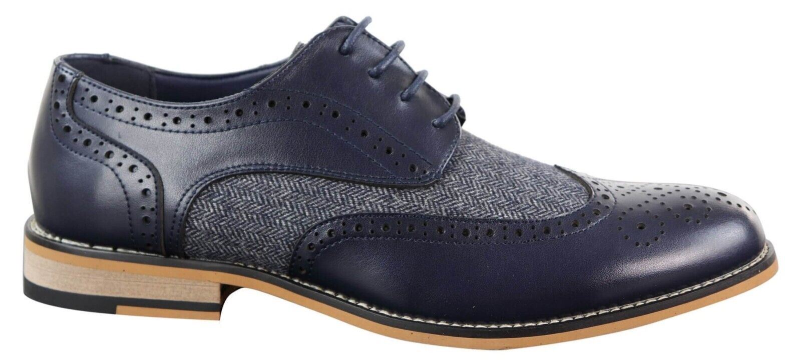 Мужские классические оксфорды Brogue из твида в синей коже House Of Cavani
Мужские классические оксфорды Brogue из твида в синей коже House Of Cavani