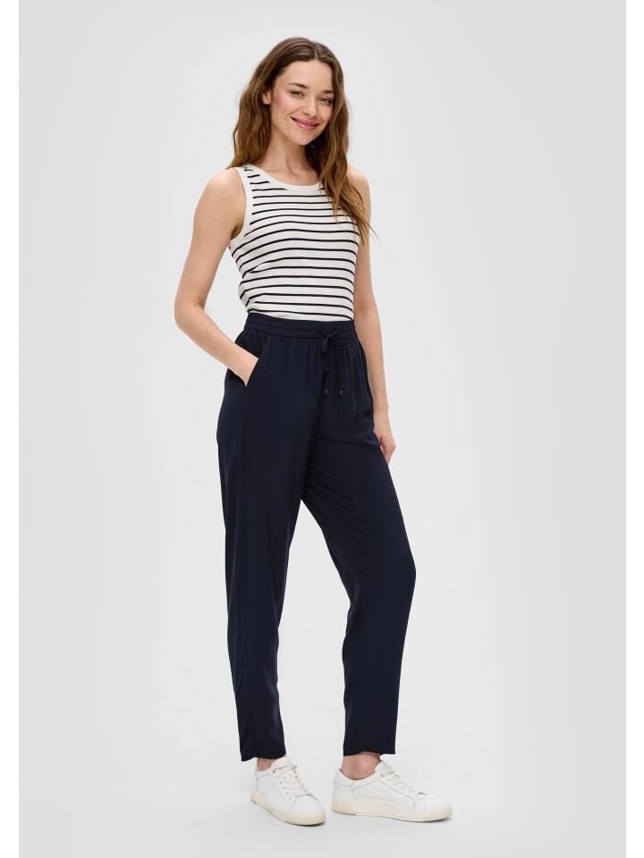 Тканевые брюки s.Oliver, синий 
Тканевые брюки s.Oliver, синий