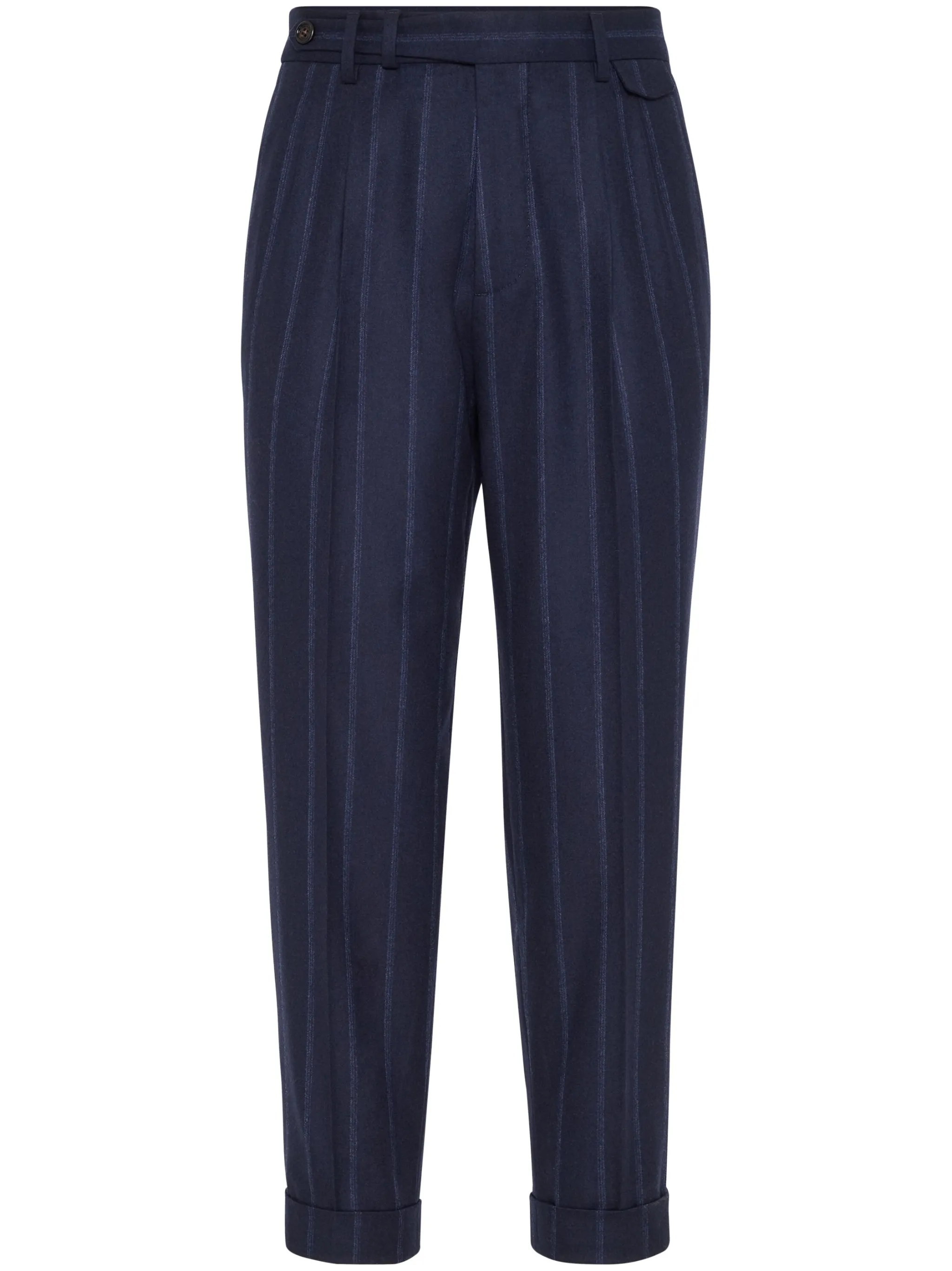 Шерстяные брюки в тонкую полоску Brunello Cucinelli, синий
Шерстяные брюки в тонкую полоску Brunello Cucinelli, синий