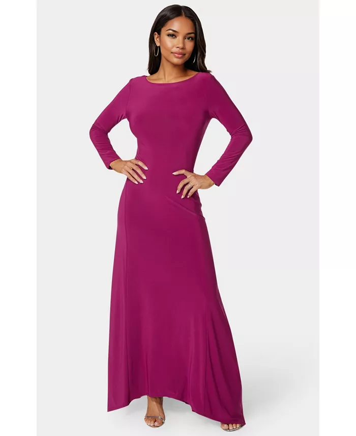 Женское трикотажное платье макси с воротником-хомутиком Bebe, розовый
Женское трикотажное платье макси с воротником-хомутиком Bebe, розовый