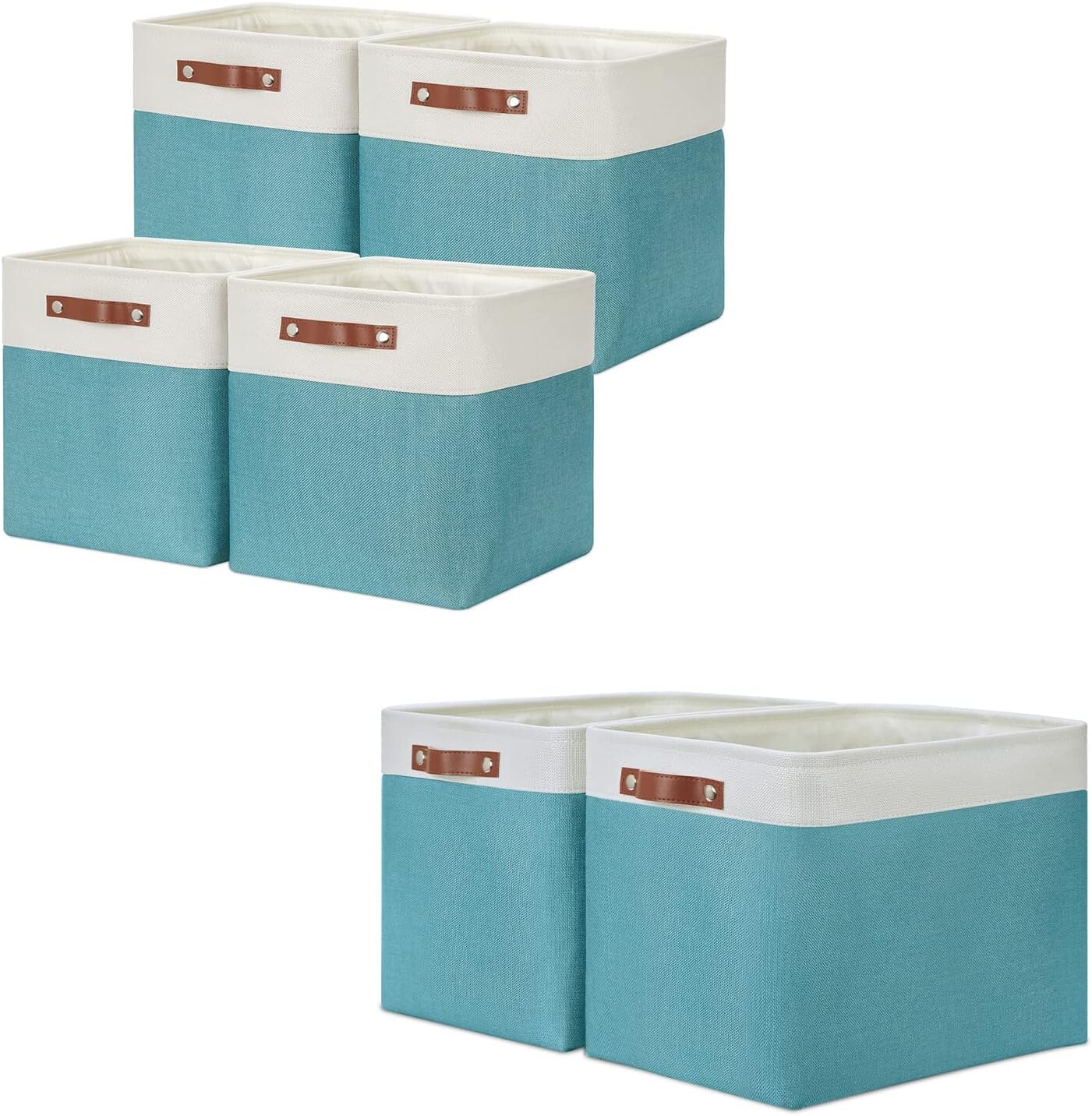 Складные корзины DULLEMELO: 4 кубических корзины 12 x 12 x 12 дюймов + 2 большие корзины 16 x 12 x 12 дюймов (белый и бирюзовый), Teal
Складные корзины DULLEMELO: 4 кубических корзины 12 x 12 x 12 дюймов + 2 большие корзины 16 x 12 x 12 дюймов (белый и бирюзовый), Teal