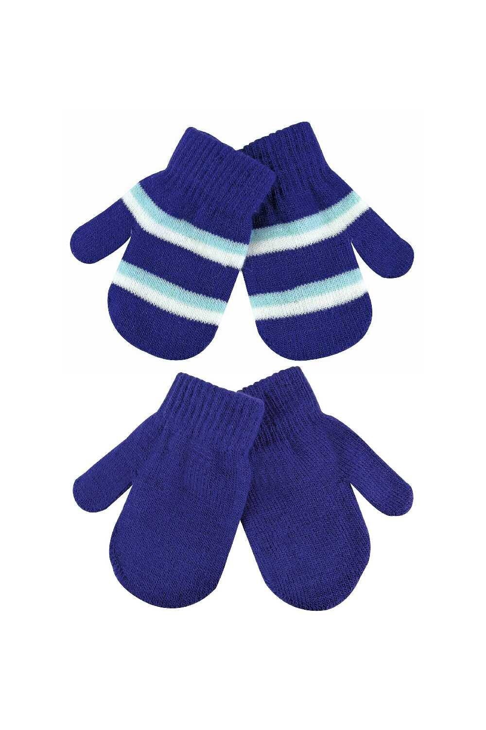 Набор из 2 пар детских вязаных зимних варежек в полоску, перчаток Sock Snob, синий
Набор из 2 пар детских вязаных зимних варежек в полоску, перчаток Sock Snob, синий