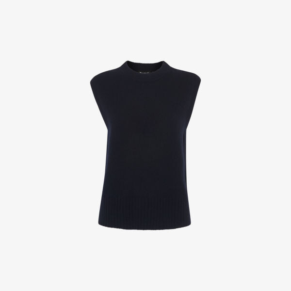 Шерстяной жилет без рукавов с круглым вырезом Whistles, темно-синий
Шерстяной жилет без рукавов с круглым вырезом Whistles, темно-синий