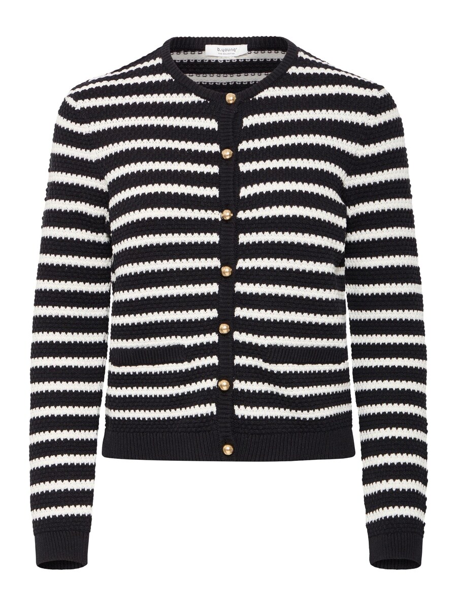 Вязаный кардиган b.young BYMIKALA SHORT CARDIGAN, черный 
Вязаный кардиган b.young BYMIKALA SHORT CARDIGAN, черный