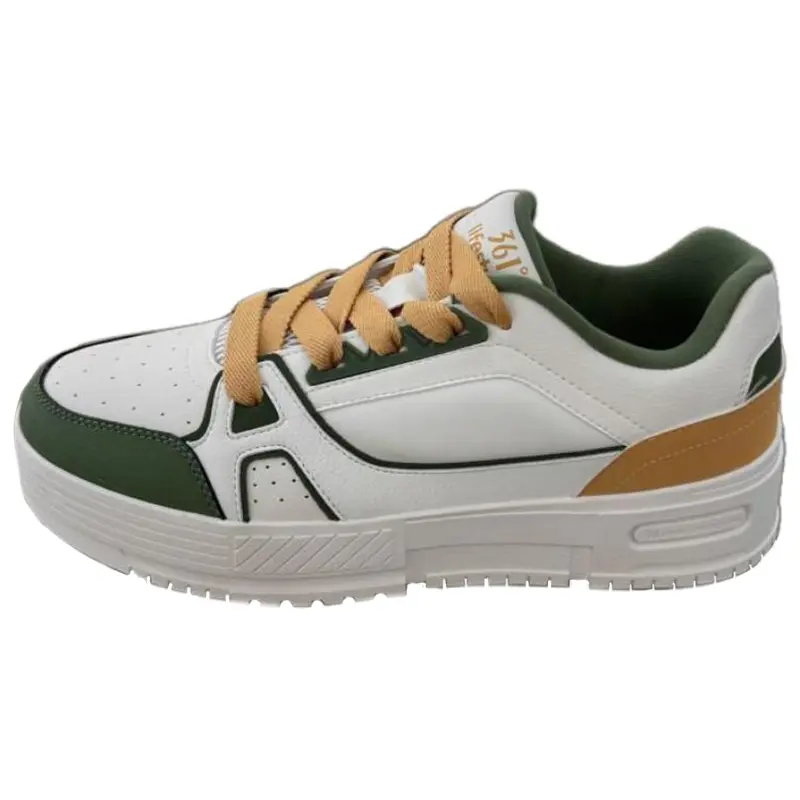 361° Slip Resistant Abrasion Resistant Low top Skateboard Shoes Men's White Green
361° Slip Resistant Abrasion Resistant Low top Skateboard Shoes Men's White Green