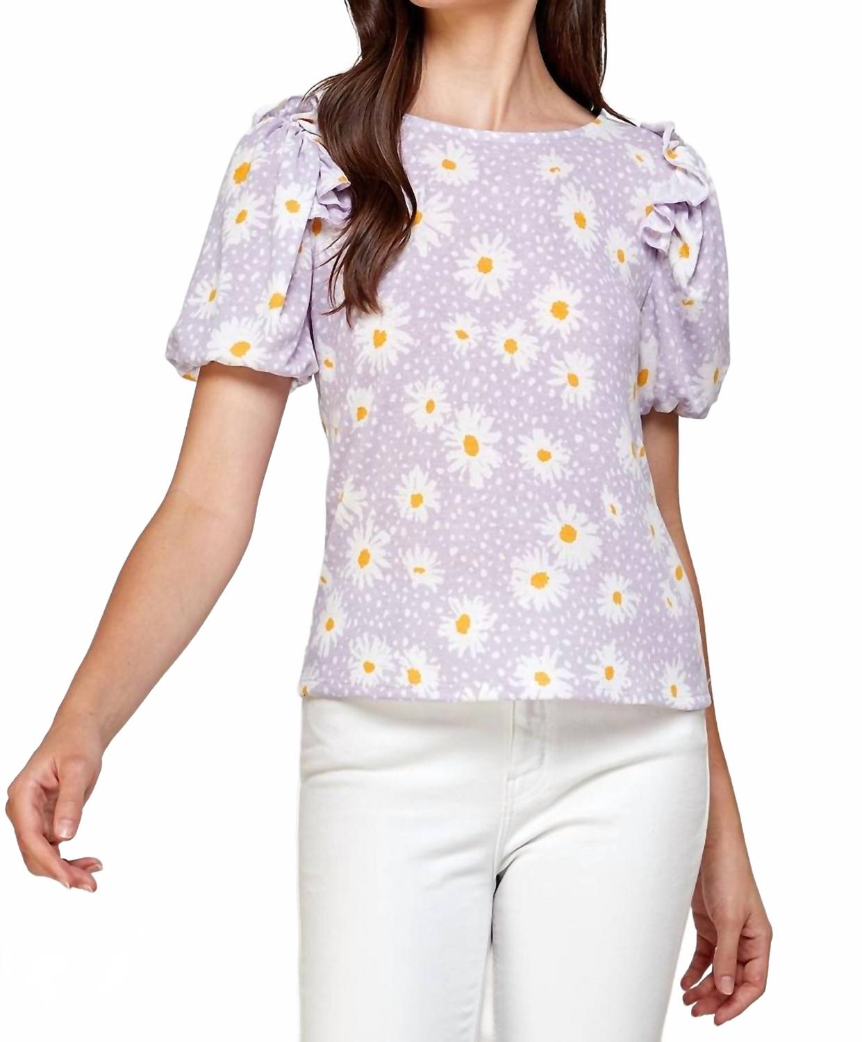 Лавандовая блузка Daisy Puff с короткими рукавами WESTMOON
Лавандовая блузка Daisy Puff с короткими рукавами WESTMOON