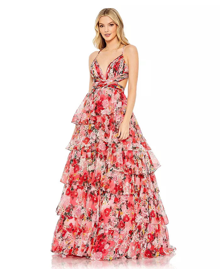 Женское плиссированное шифоновое бальное платье с вырезом Mac Duggal, розовый
Женское плиссированное шифоновое бальное платье с вырезом Mac Duggal, розовый