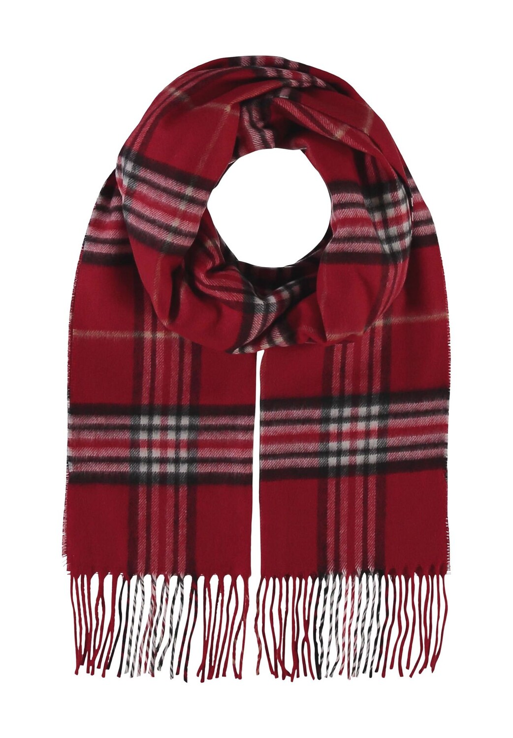 Женский клетчатый шарф с бахромой Adagio, красный
Женский клетчатый шарф с бахромой Adagio, красный