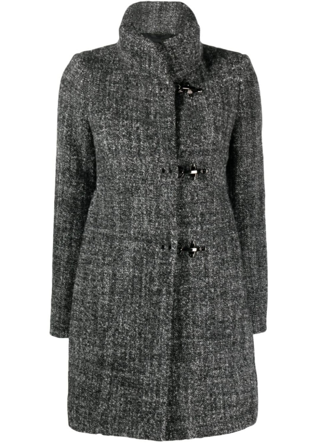 Fay однобортное пальто с высоким воротником, черный
Fay однобортное пальто с высоким воротником, черный