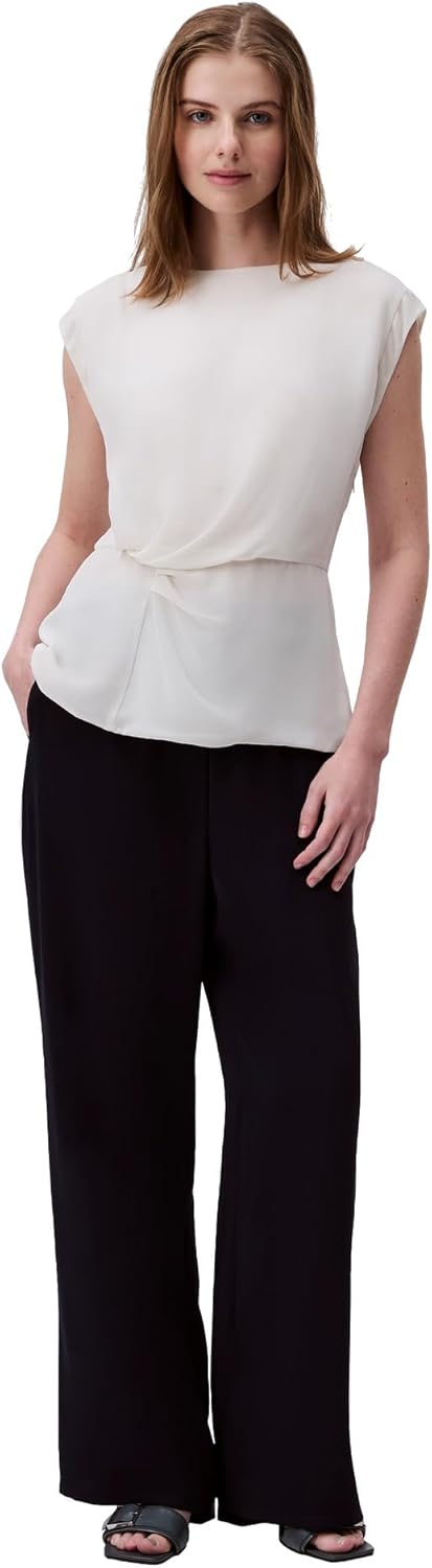 Женская шифоновая блузка Calvin Klein с перекрученным спереди, Chalk
Женская шифоновая блузка Calvin Klein с перекрученным спереди, Chalk