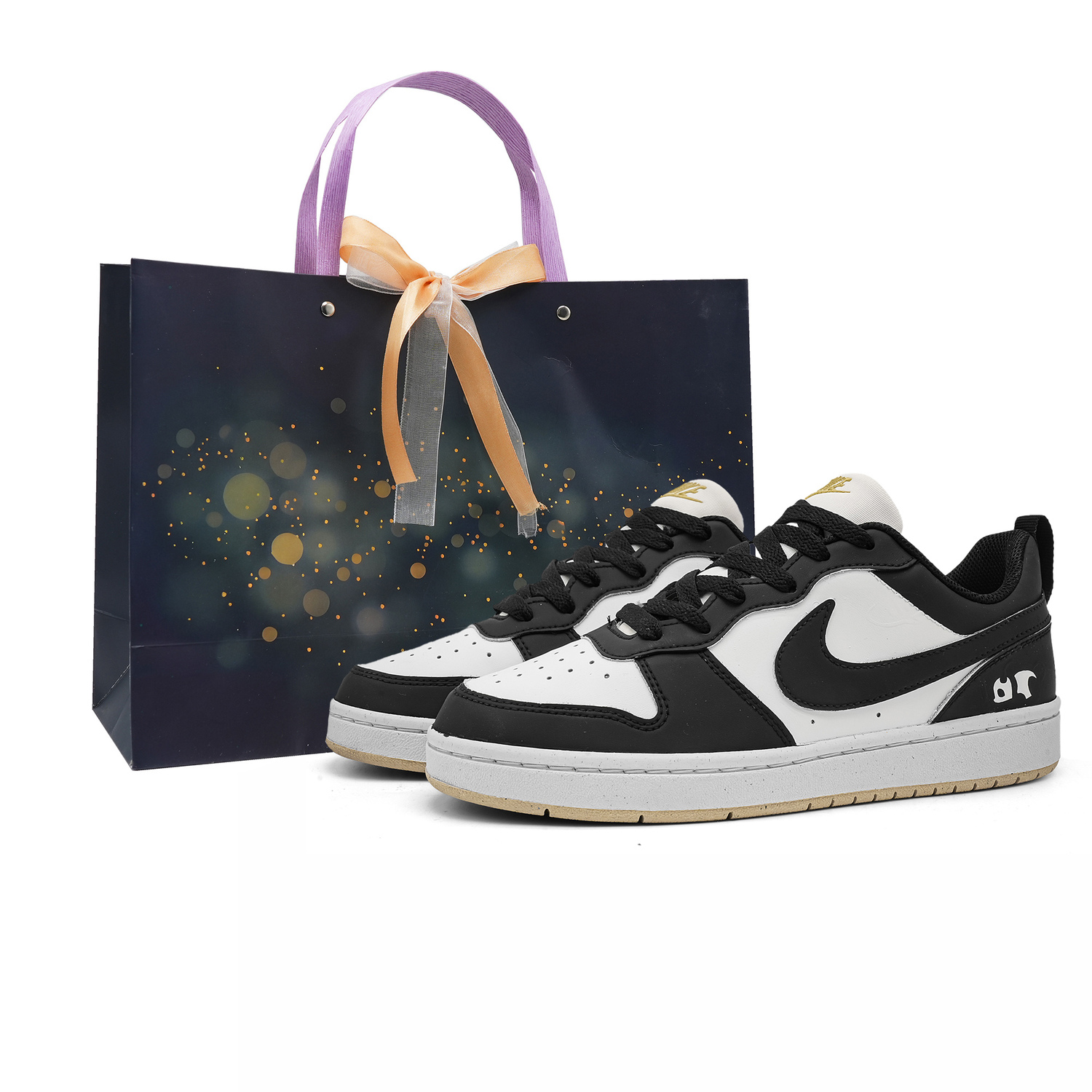 Court Borough Panda Synthetic Leather Slip Resistant Abrasion Resistant Low top детские скейтборд кроссовки Nike, черный белый (comes with 1 shopping bag)
Court Borough Panda Synthetic Leather Slip Resistant Abrasion Resistant Low top детские скейтборд кроссовки Nike, черный белый (comes with 1 shopping bag)