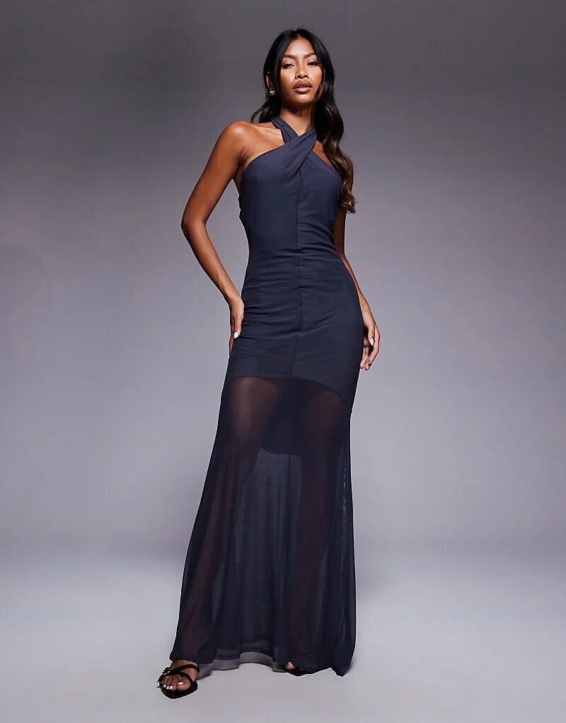 Платье макси ASOS DESIGN с перекрученной бретелькой через шею и прозрачной юбкой
Платье макси ASOS DESIGN с перекрученной бретелькой через шею и прозрачной юбкой