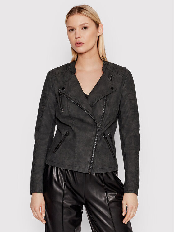 Куртка из искусственной кожи, стандартного кроя Only, черный 
Куртка из искусственной кожи, стандартного кроя Only, черный