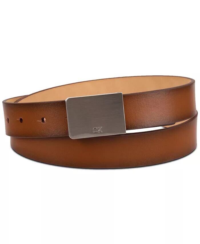 Мужской ремень с металлическим логотипом Calvin Klein, коричневый
Мужской ремень с металлическим логотипом Calvin Klein, коричневый