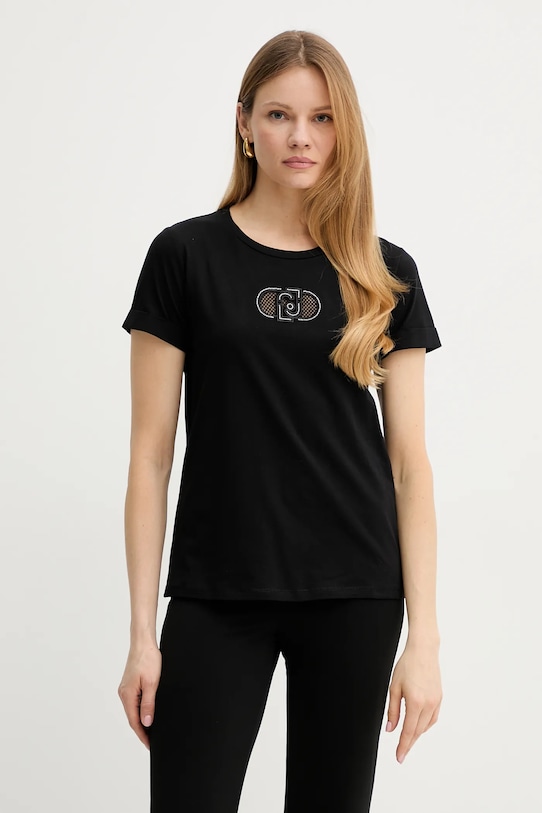 Хлопковая футболка Liu Jo, черный
Хлопковая футболка Liu Jo, черный