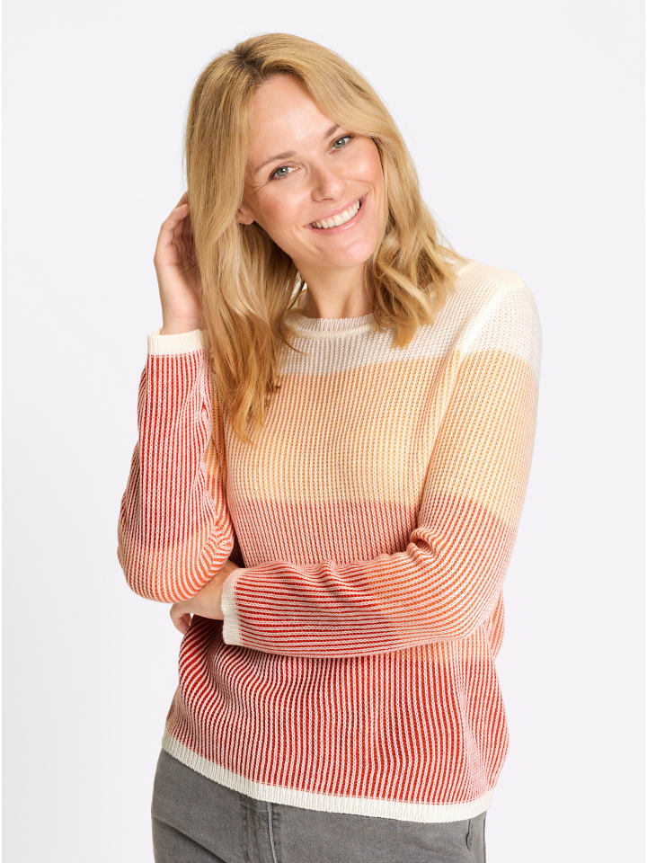 Свитер с круглым вырезом в узоре терра-папайя Sieh an!
Свитер с круглым вырезом в узоре терра-папайя Sieh an!