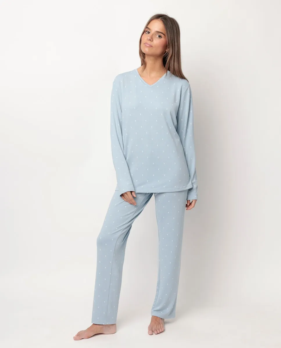 Женские длинные пижамы из вискозного трикотажа Admas, синий
Женские длинные пижамы из вискозного трикотажа Admas, синий