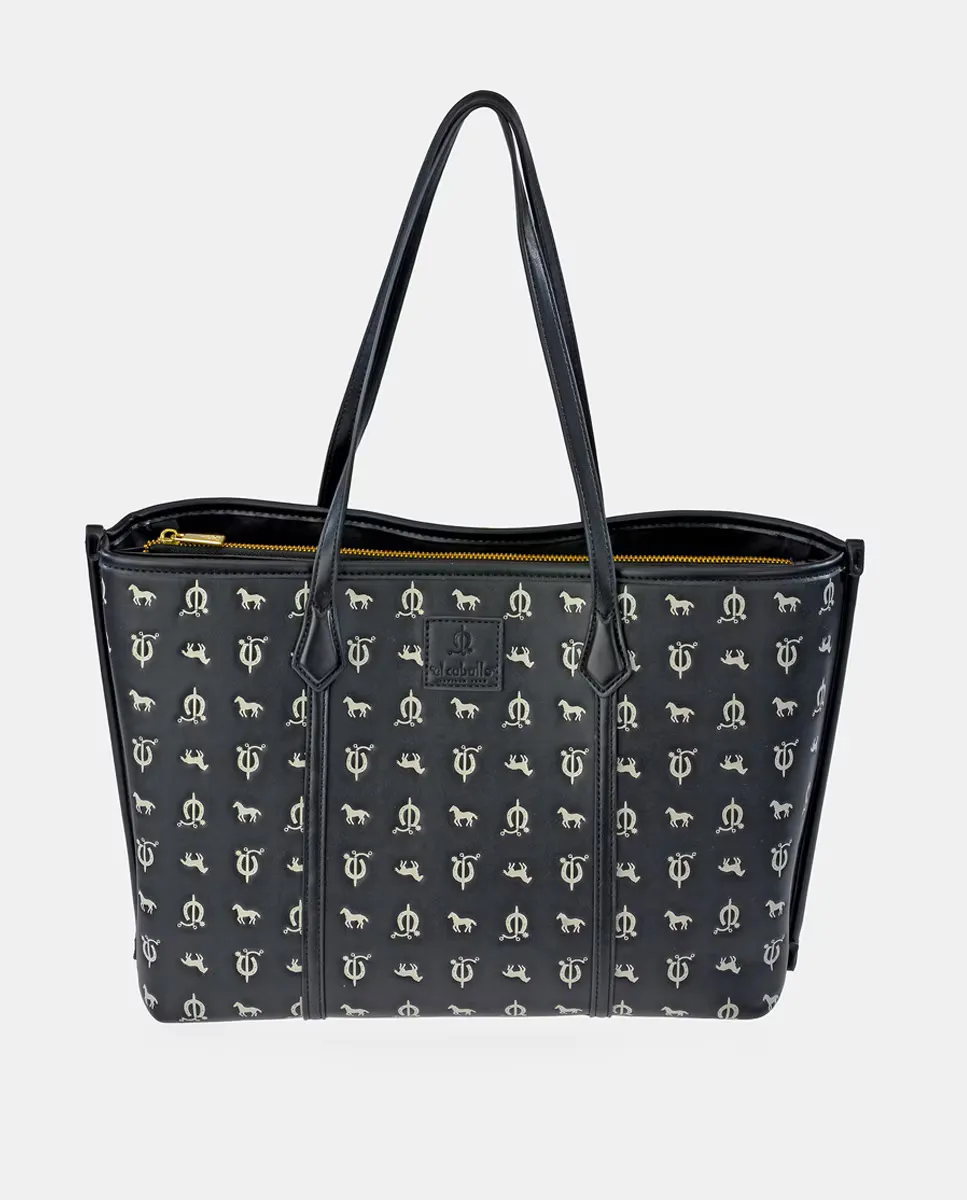 Черная синтетическая большая сумка с гравировкой и длинными ручками El Caballo, Черный, Черная синтетическая большая сумка с гравировкой и длинными ручками El Caballo
Черная синтетическая большая сумка с гравировкой и длинными ручками El Caballo, Черный, Черная синтетическая большая сумка с гравировкой и длинными ручками El Caballo