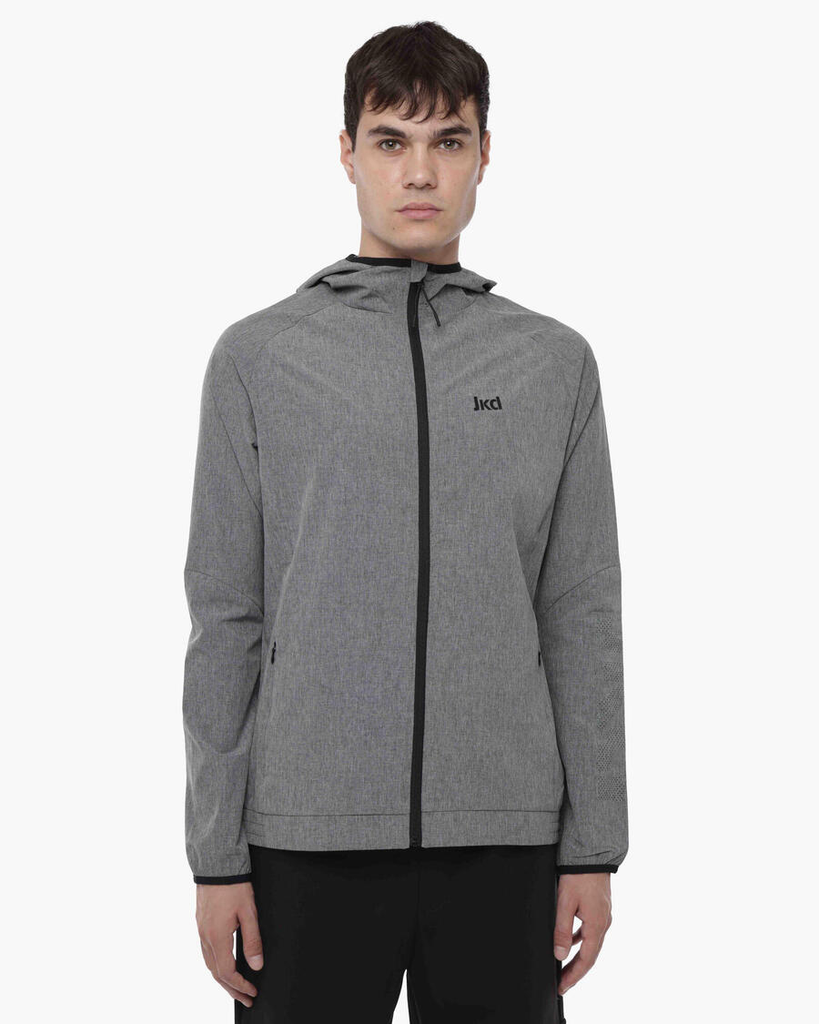 JAKED Мужская синтетическая фитнес-куртка меланжевого серого цвета
JAKED Мужская синтетическая фитнес-куртка меланжевого серого цвета