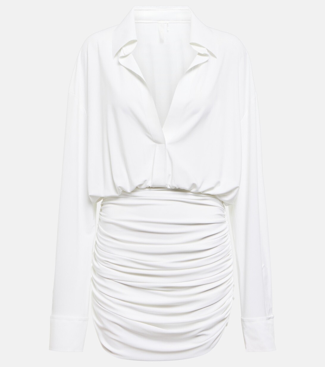 Платье-рубашка с рюшами Norma Kamali, белый
Платье-рубашка с рюшами Norma Kamali, белый