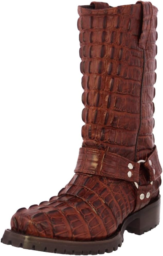 Мужские байкерские ботинки Cowboy из коньячной кожи с принтом крокодилового хвоста и квадратным носком Cowboy Professional, Cognac
Мужские байкерские ботинки Cowboy из коньячной кожи с принтом крокодилового хвоста и квадратным носком Cowboy Professional, Cognac