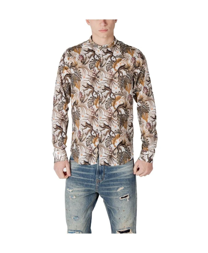 Хлопковая рубашка Monkey shop Gianni Lupo, мультиколор
Хлопковая рубашка Monkey shop Gianni Lupo, мультиколор