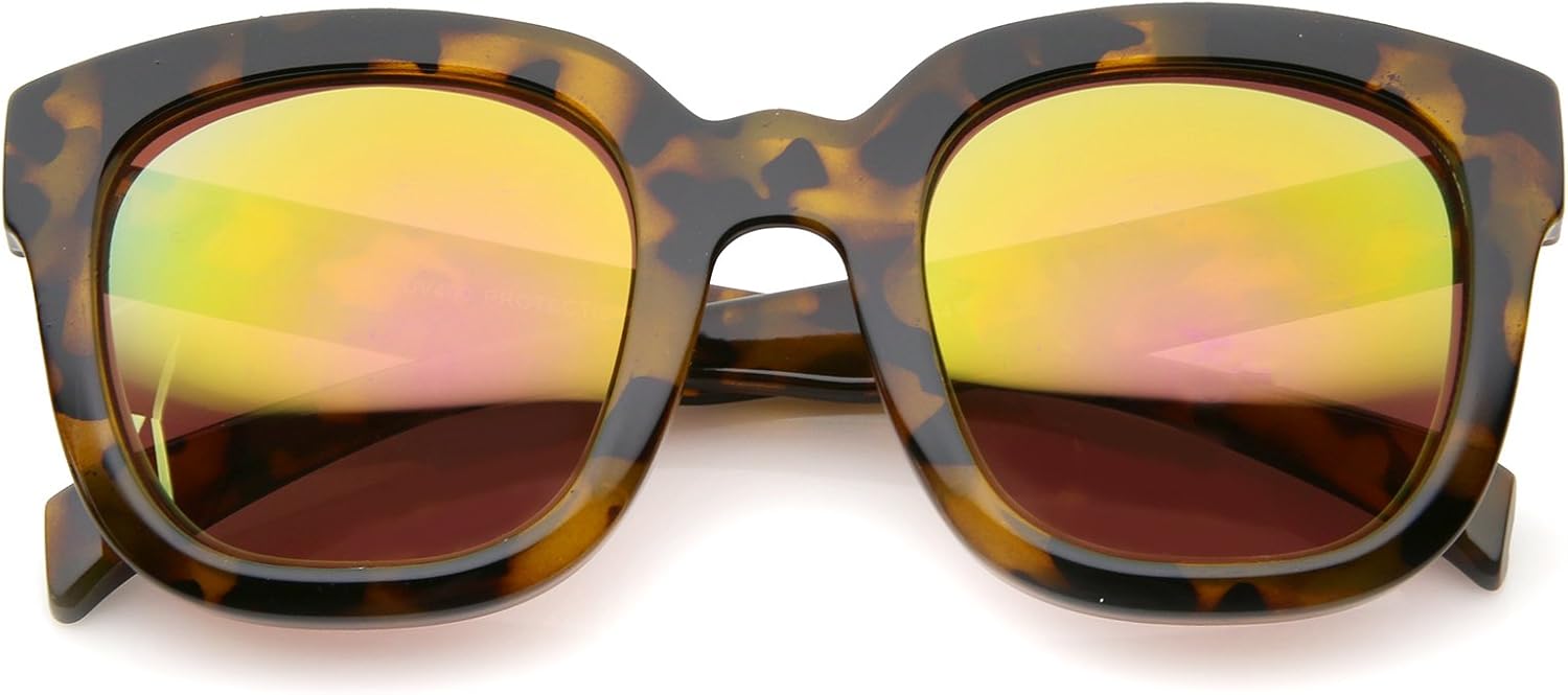 Солнцезащитные очки zeroUV в массивной оправе большого размера с роговым ободком и зеркальными линзами, квадратной формы, диаметр линз 53 мм, Tortoise / Pink Yellow Mirror
Солнцезащитные очки zeroUV в массивной оправе большого размера с роговым ободком и зеркальными линзами, квадратной формы, диаметр линз 53 мм, Tortoise / Pink Yellow Mirror