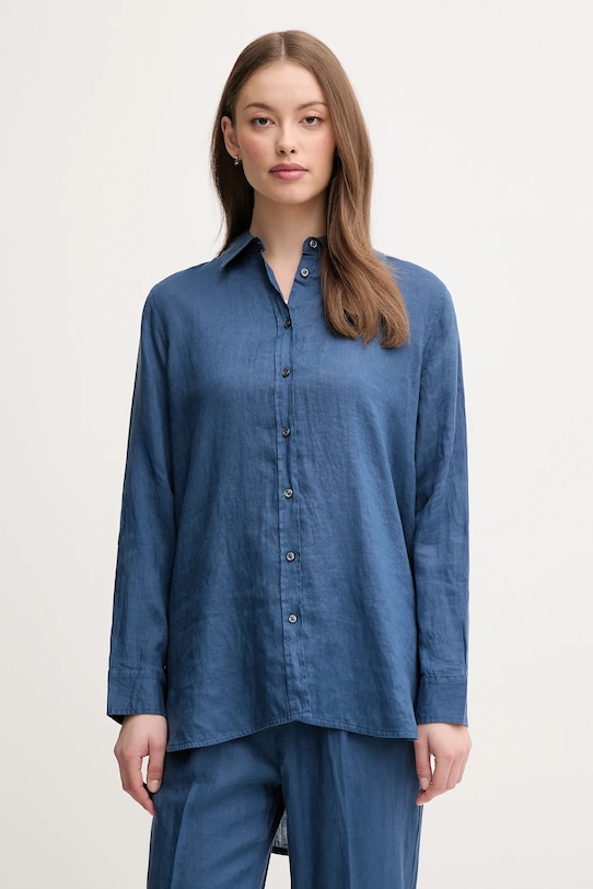 Льняная рубашка United Colors Of Benetton, темно-синий
Льняная рубашка United Colors Of Benetton, темно-синий